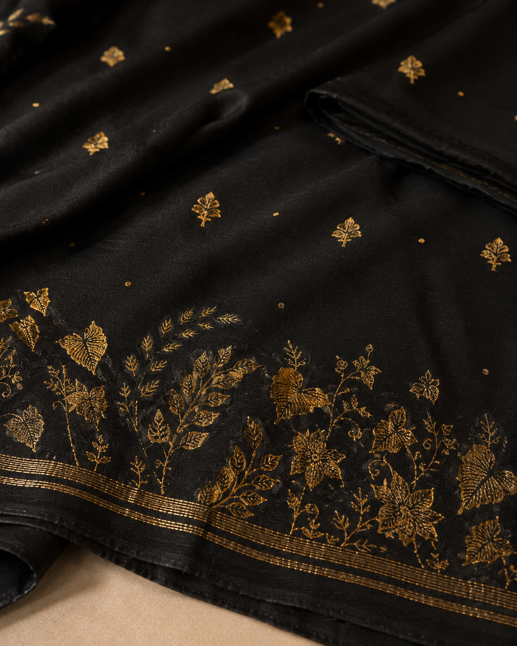 3 Piece - Noir Heritage Jacquard Lawn Suit with Handmade Khaddiyan Dupatta