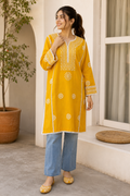 1 Piece - Sunshine Bloom Embroidered Lawn Shirt