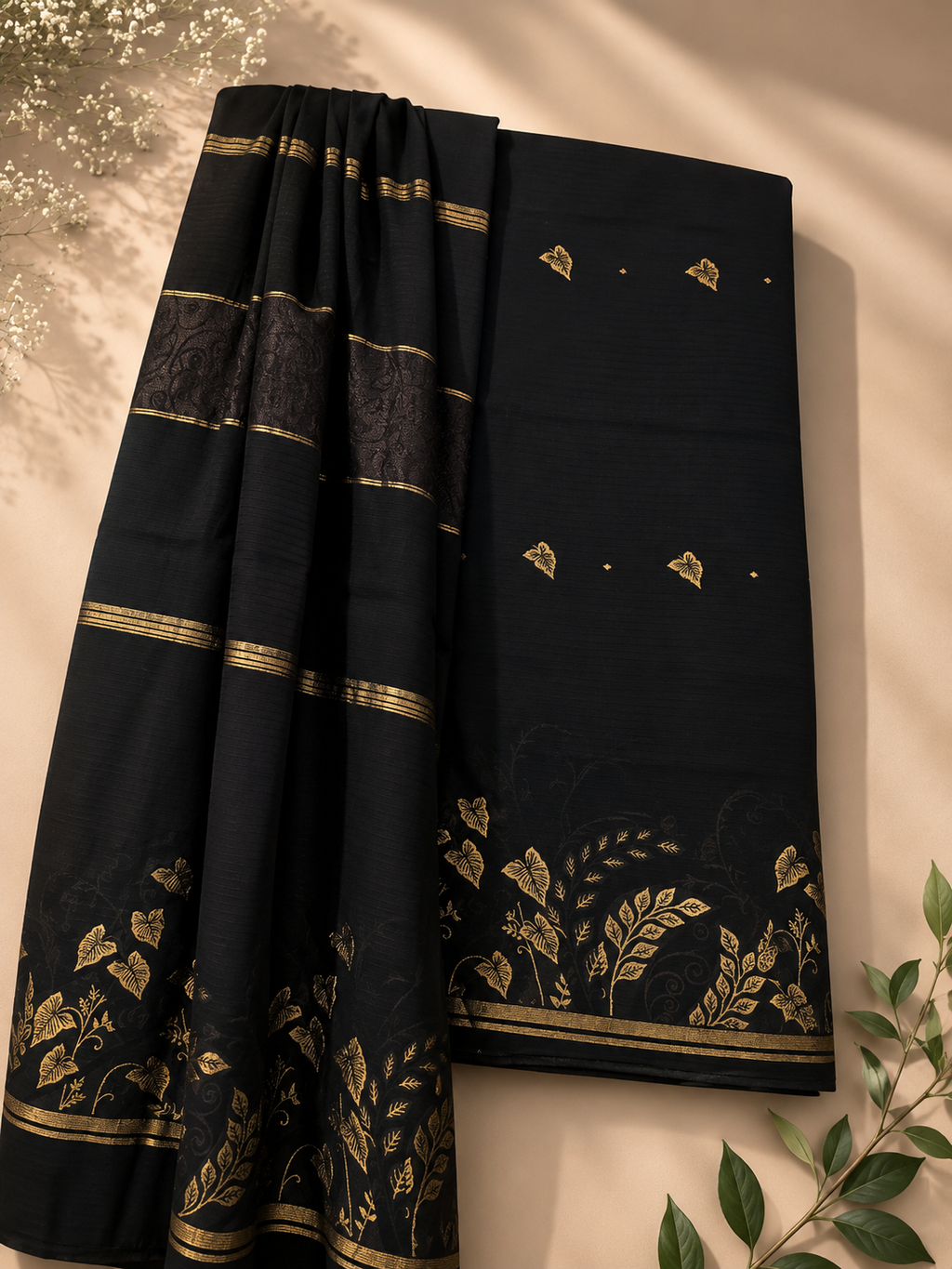 3 Piece - Noir Heritage Jacquard Lawn Suit with Handmade Khaddiyan Dupatta