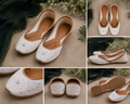 Azadi Noor Handmade Embroidered White Khussa