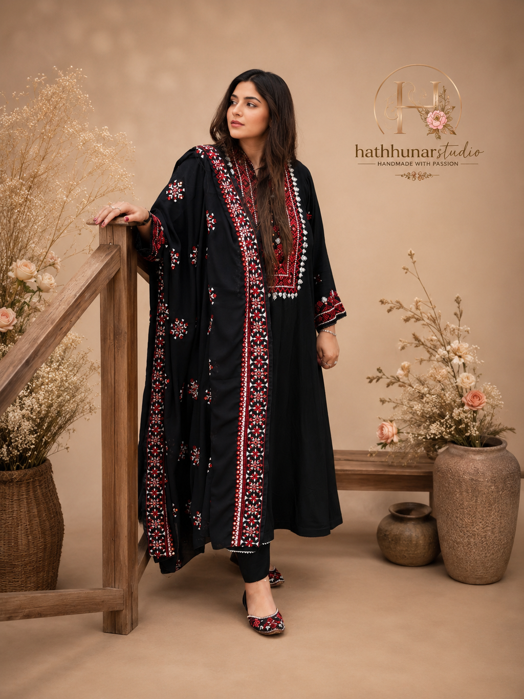 Rang-e-Shaam – Embroidered Raw Silk Ensemble