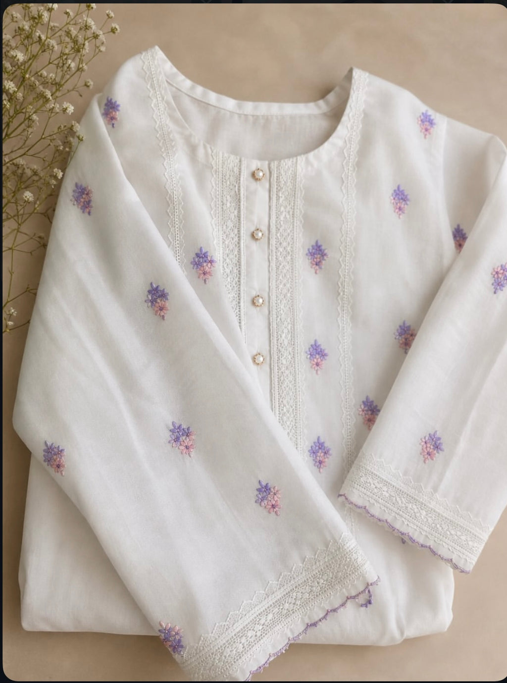 3 Piece - Embroidered Lawn Suit with Chiffon Dupatta - 42602021