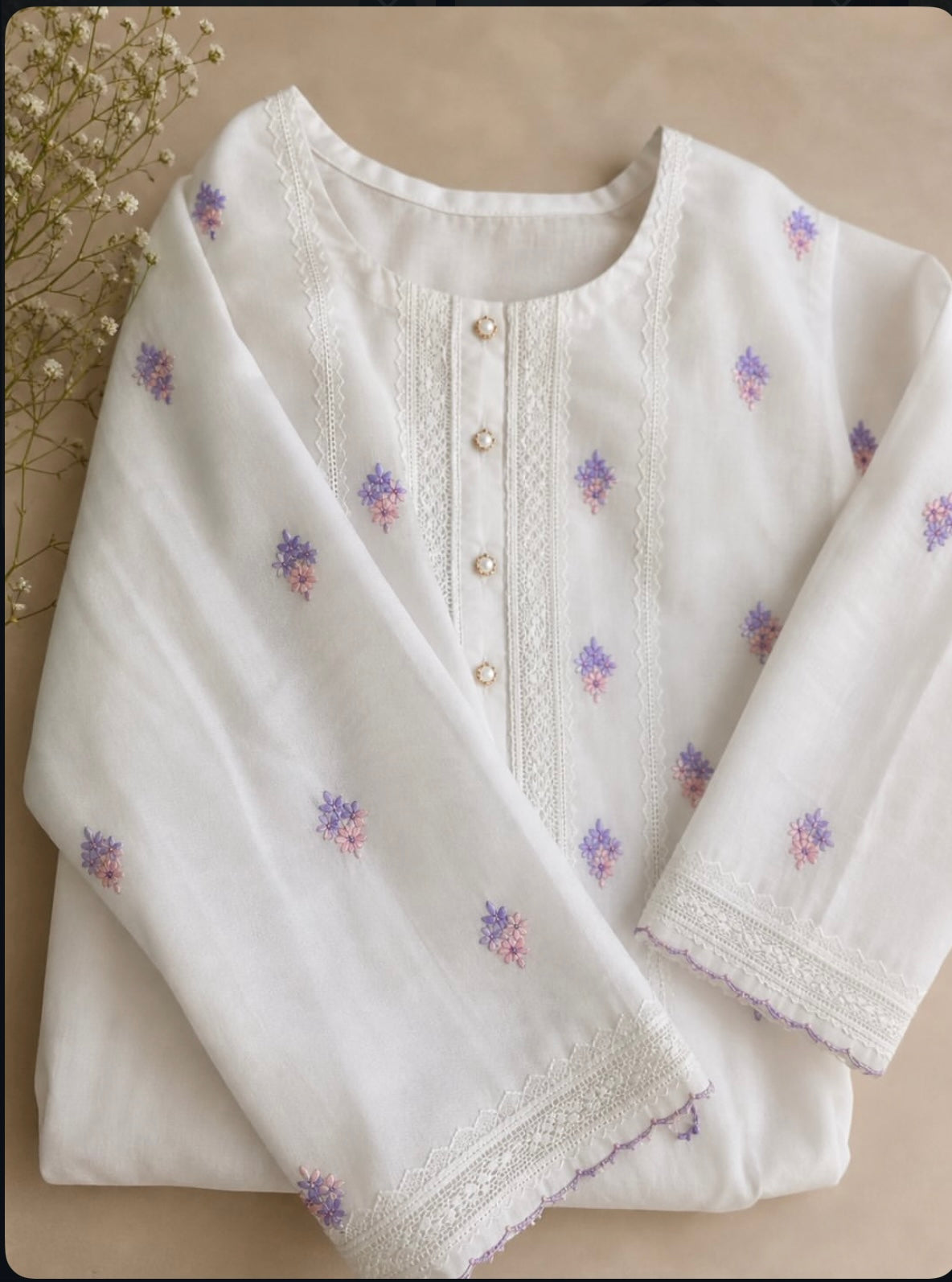 3 Piece - Embroidered Lawn Suit with Chiffon Dupatta - 42602021