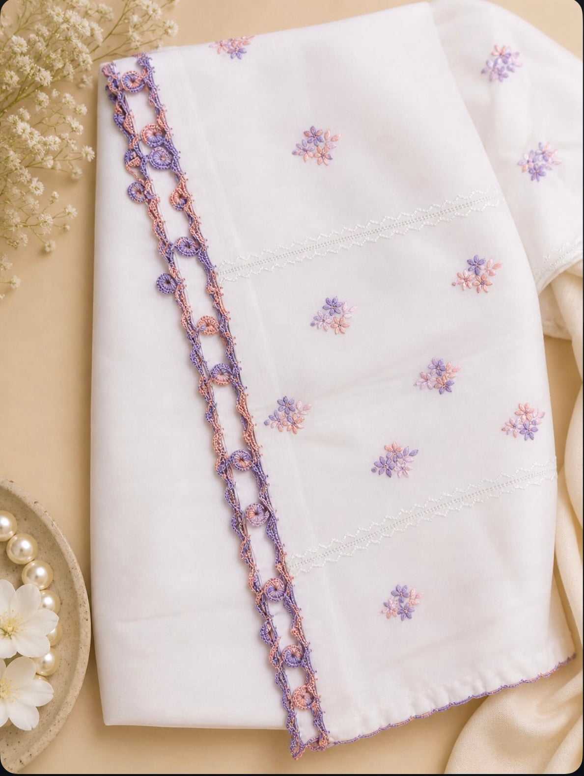 3 Piece - Embroidered Lawn Suit with Chiffon Dupatta - 42602021