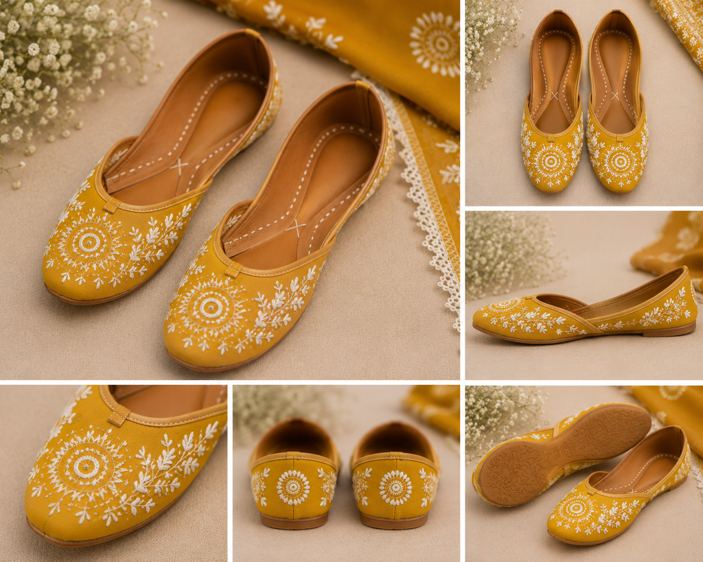 Sunflower Charm Handmade Khussa