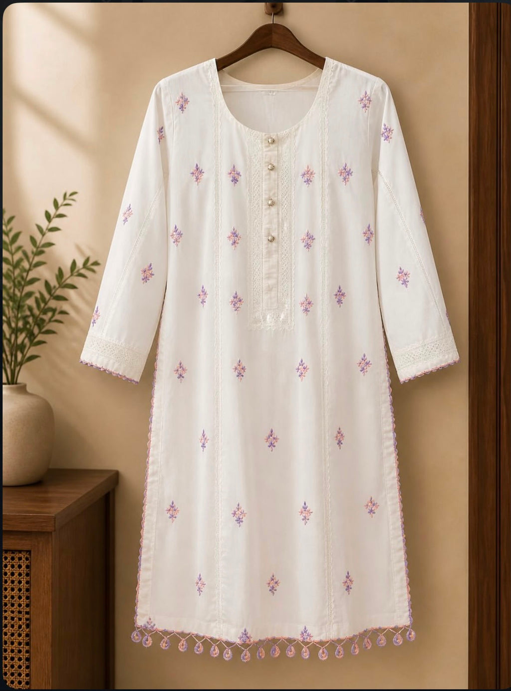 3 Piece - Embroidered Lawn Suit with Chiffon Dupatta - 42602021