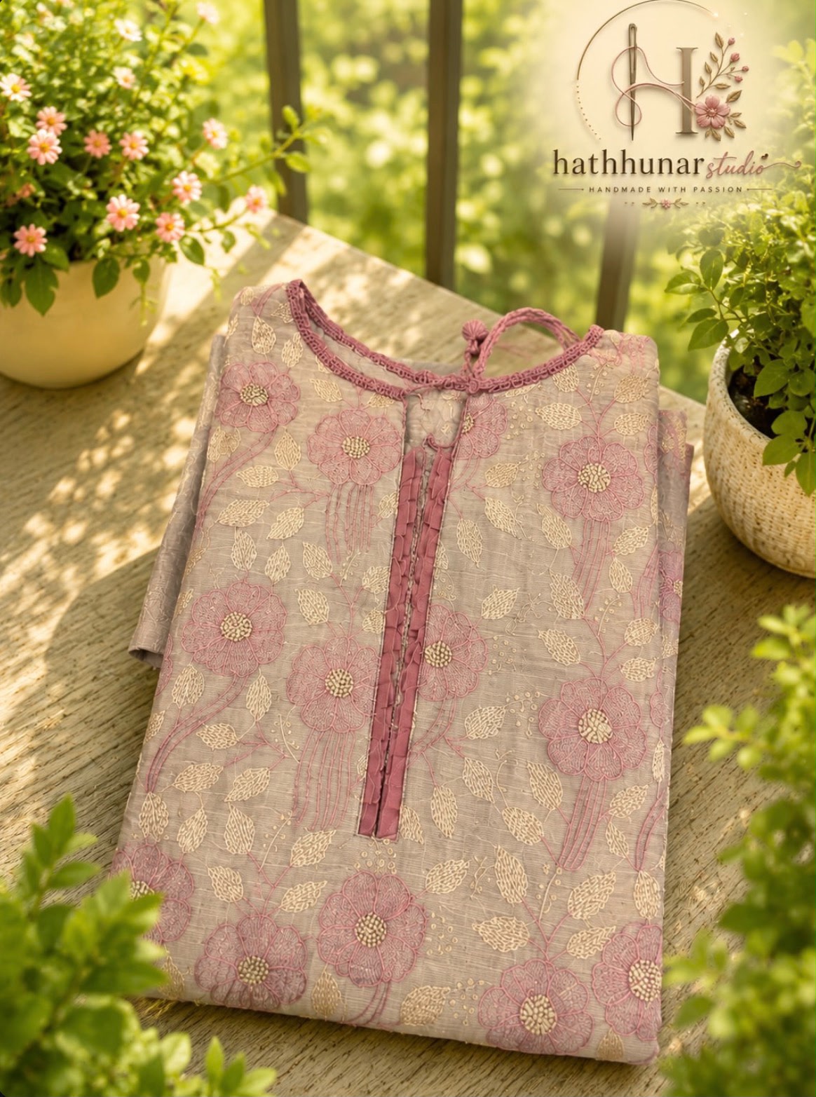 3 Piece - Embroidered Dove Grey Lawn Suit with Lawn Dupatta - 42602029